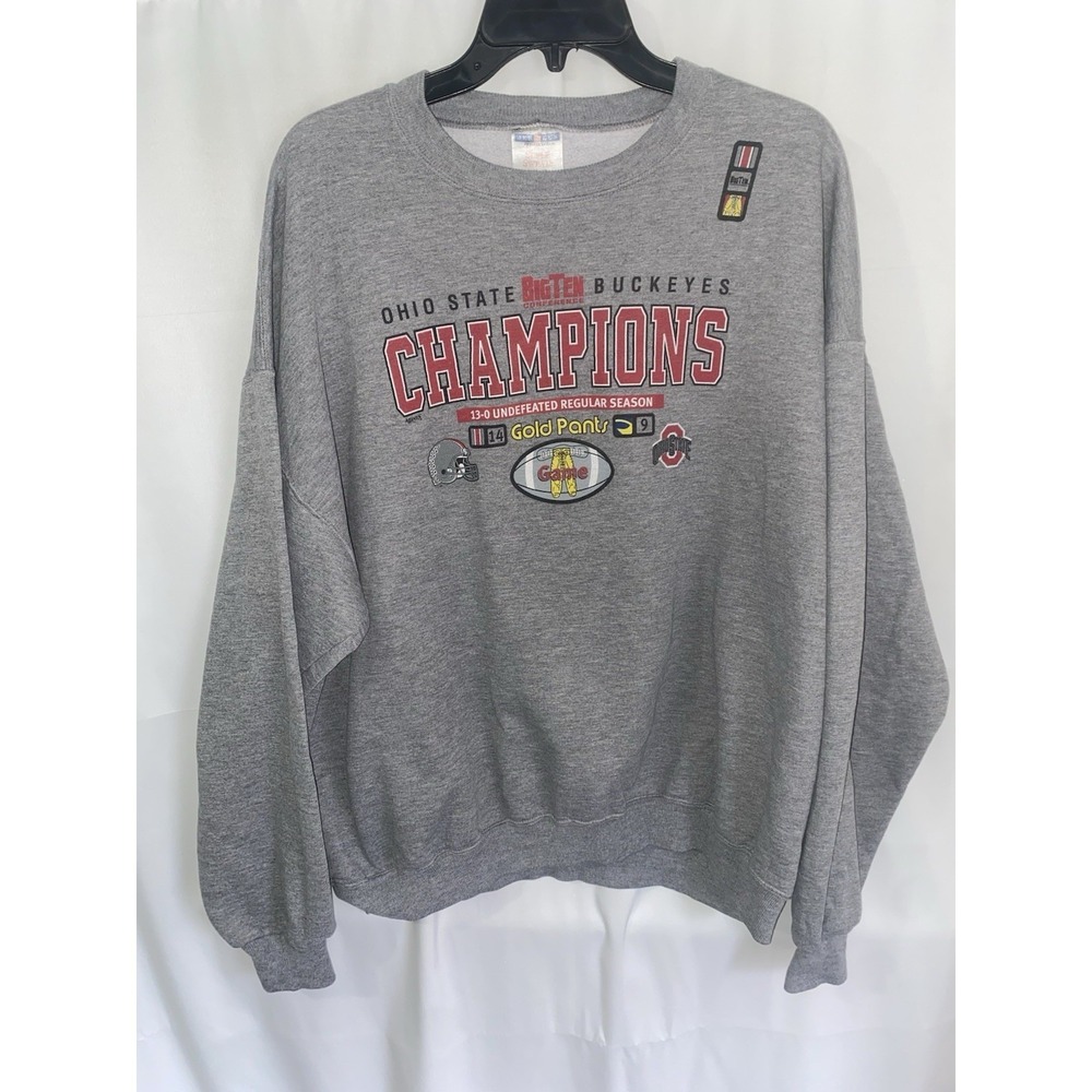 Vintage Ohio State Buckeyes 2002 Undefeated‎ Champions Gold Pants Sweatshirt 2XL